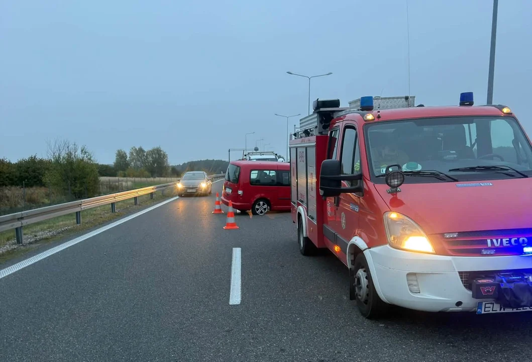 Wypadek na S8 w Łódzkiem