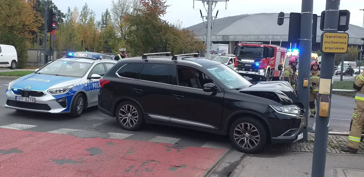 Kolizja na Karolewie w Łodzi